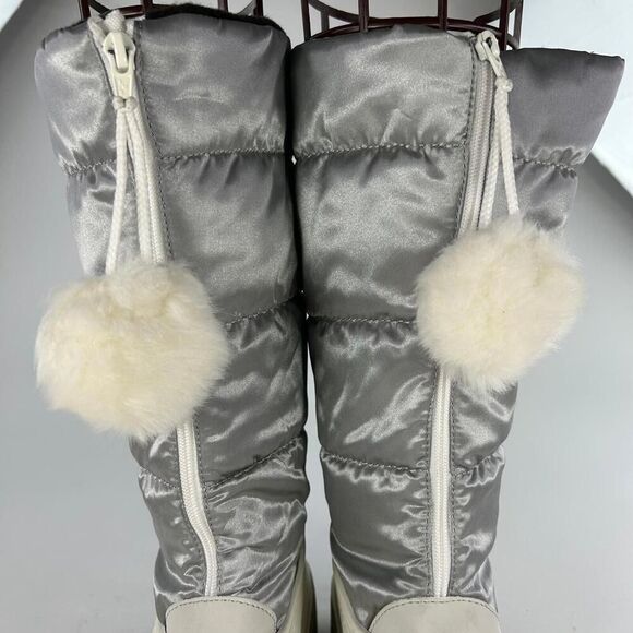 Pajar Women'S Fay II Waterproof Boot US 10 L White Gray Pom Puffer Snow Boots - Picture 7 of 14